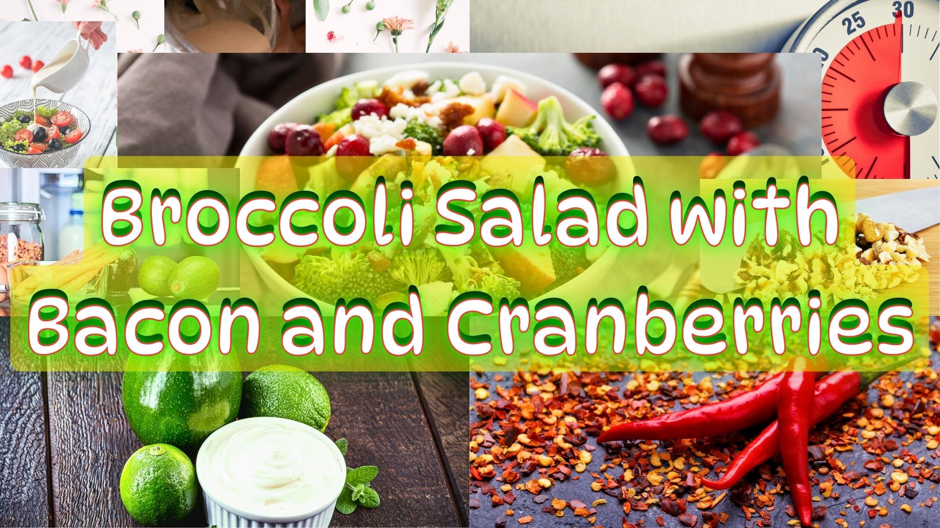 Broccoli Salad with Bacon and Cranberries #broccolisalad #saladspiration #saladinspiration