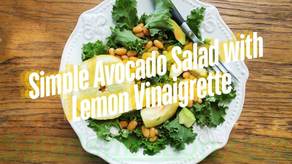 Simple Avocado Salad with Lemon Vinaigrette #avocadosalad #saladspiration #saladinspiration