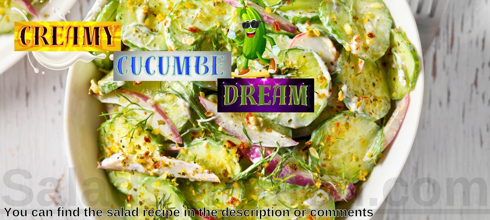 Creamy Cucumber Dream #creamycucumberdream #saladspiration #saladinspiration