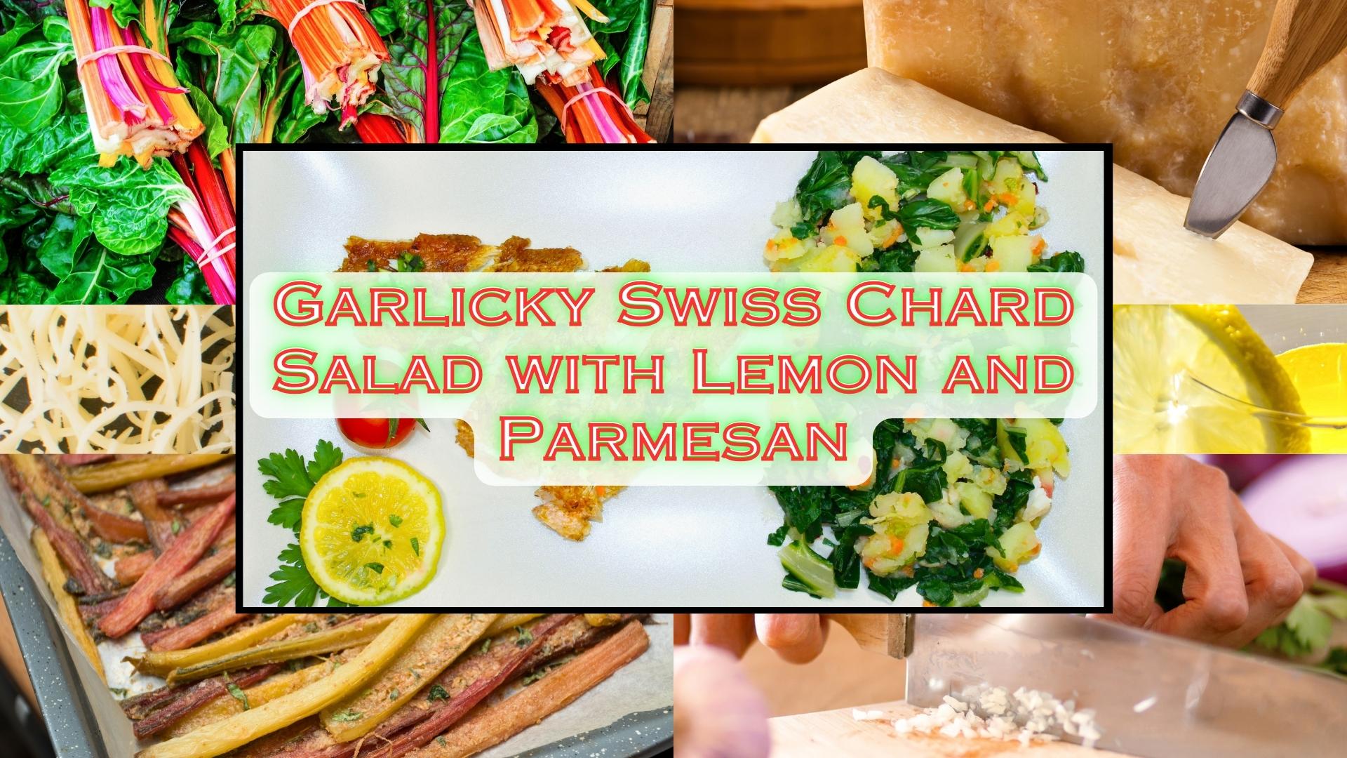 Garlicky Swiss Chard Salad with Lemon and Parmesan #garlickyswisschardsaladwithlemonandparmesan #saladspiration #saladinspiration