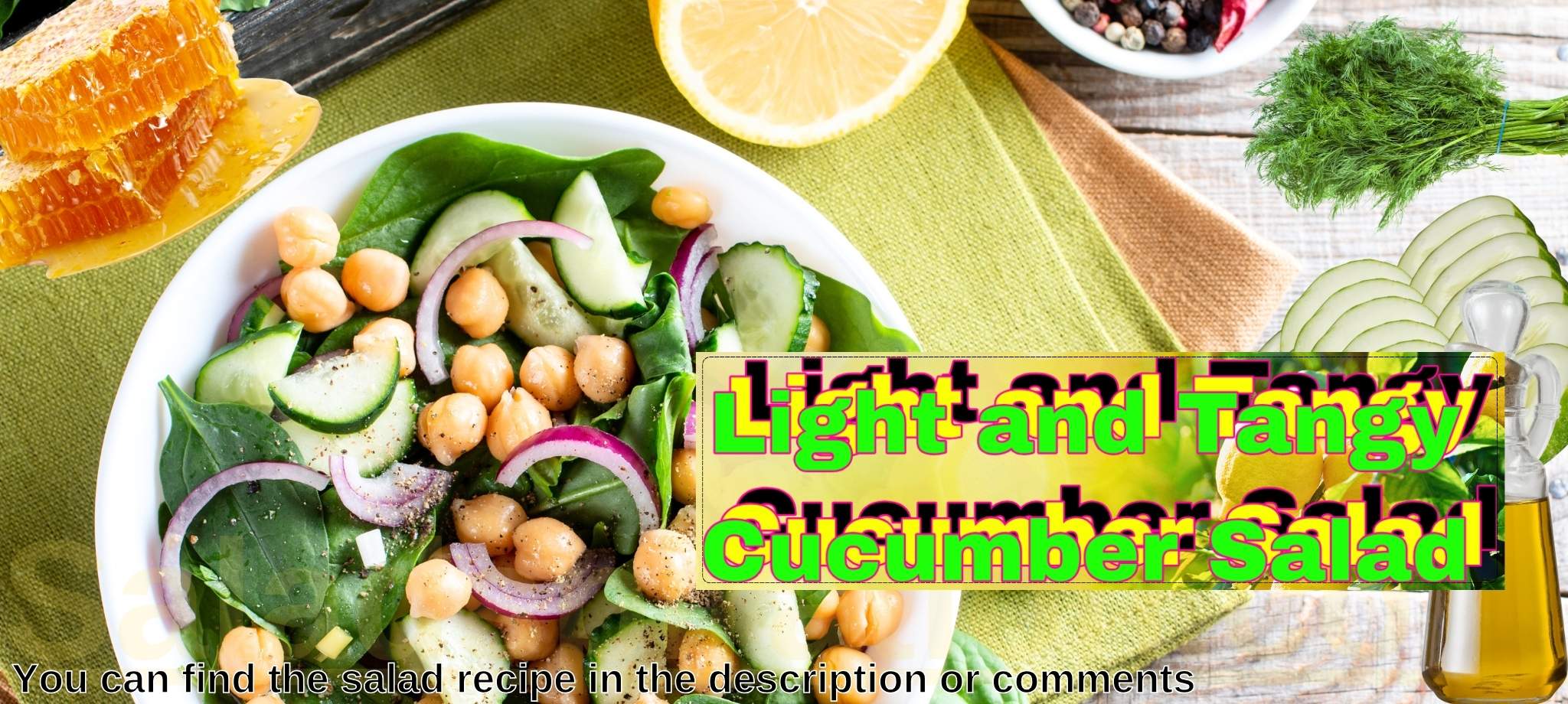 Light and Tangy Cucumber Salad #lightandtangycucumbersalad #saladspiration #saladinspiration