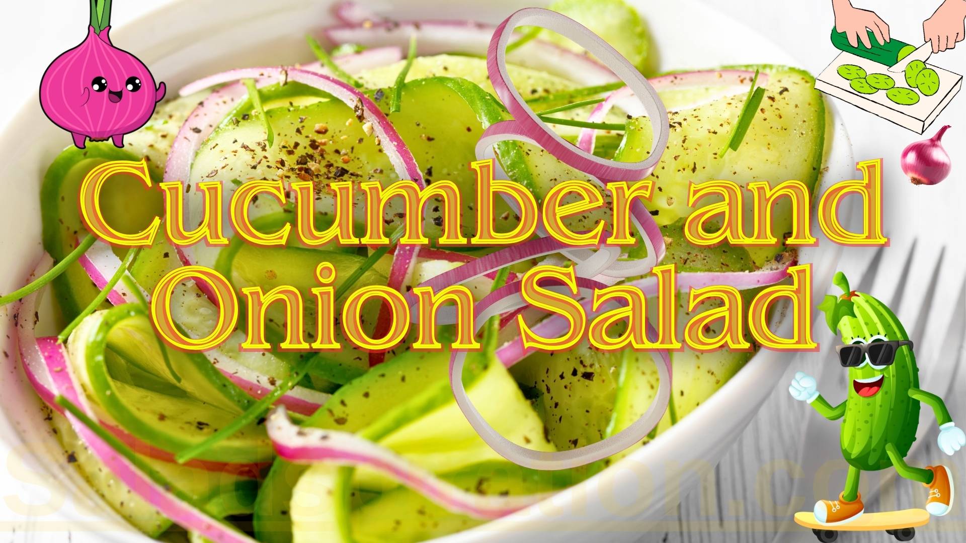 Cucumber and Onion Salad #cucumberandonionsalad #saladspiration #saladinspiration