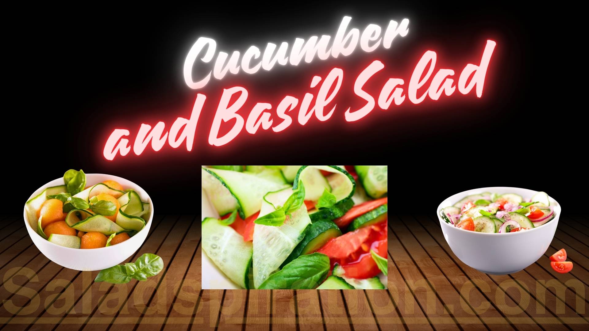 Cucumber and Basil Salad #cucumberandbasilsalad #cucumber #saladspiration