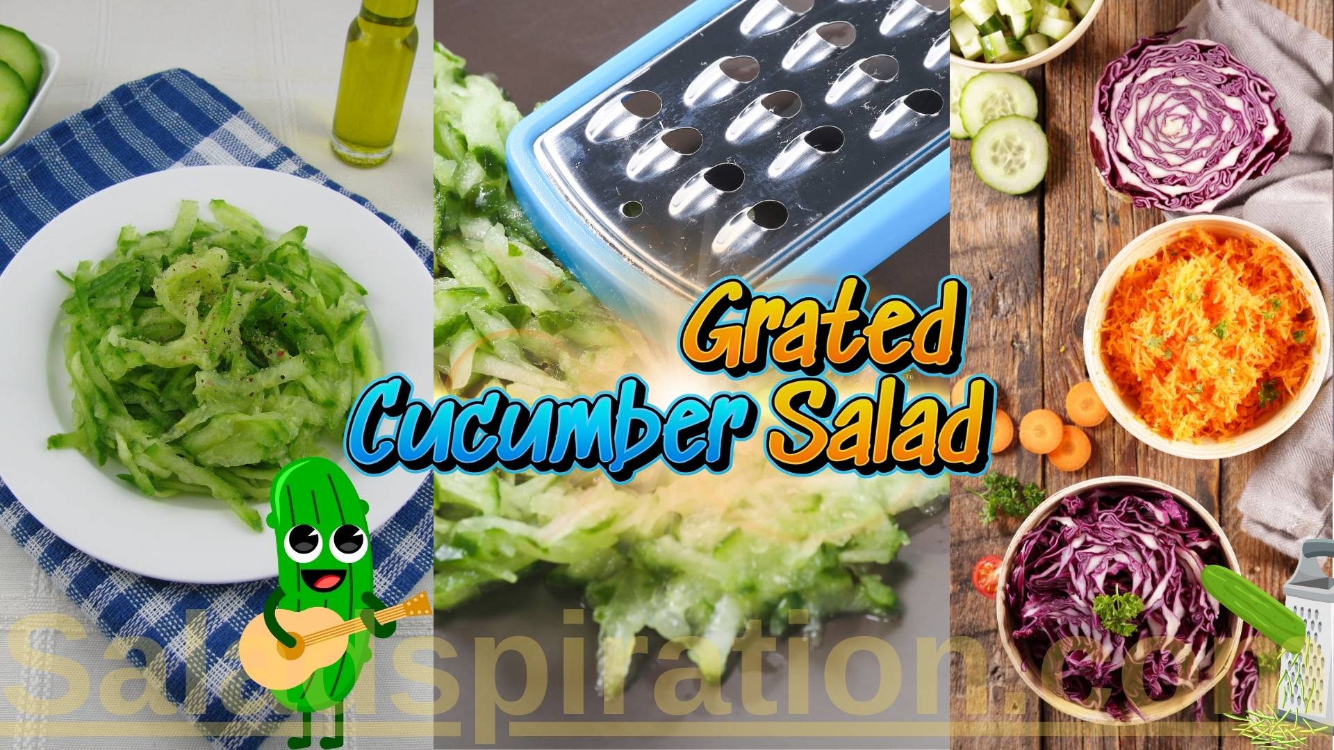 Grated Cucumber Salad: A Refreshing Symphony of Textures and Flavors #gratedcucumbersalad #cucumber #saladspiration