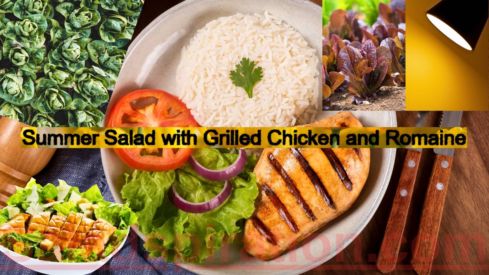 Summer Salad with Grilled Chicken and Romaine: A Celebration of Sunshine and Flavor #romainelettuce #lettuce #saladspiration